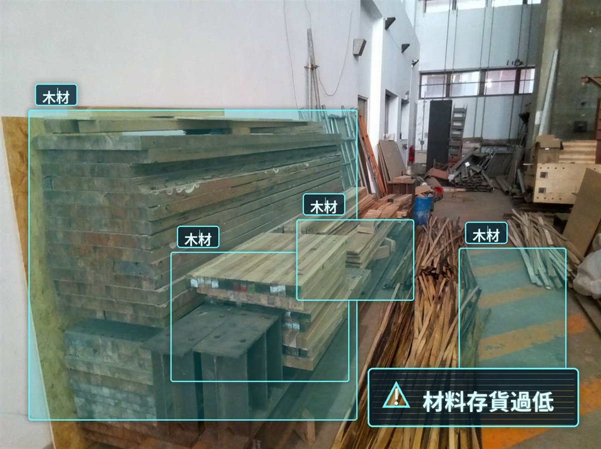 AI 自動辨識現場物料與設備狀態的畫面