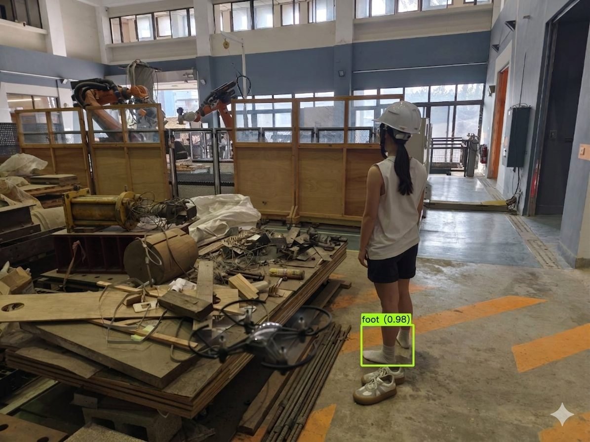 AI 在工廠場域中偵測人員位置與安全狀態